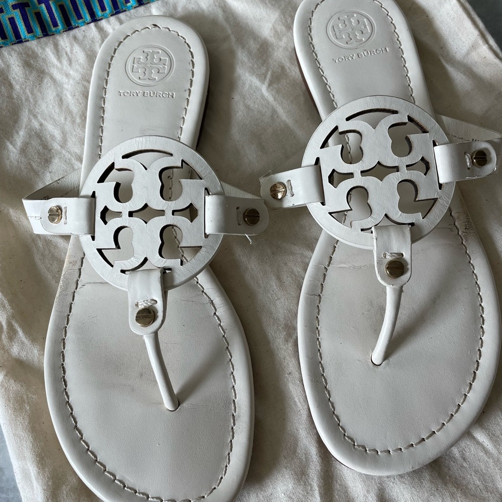 Tory Burch White Sandals
